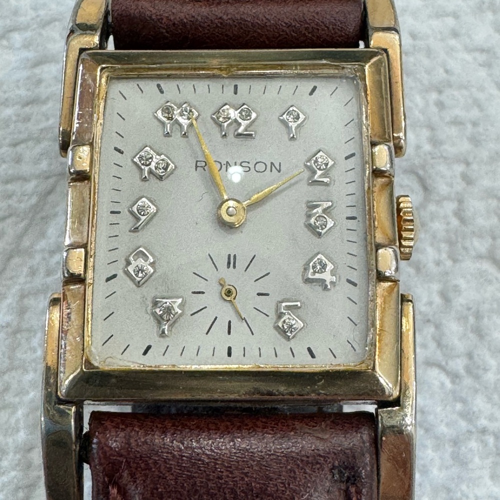 Ronson Gold and Brown Men's Watch